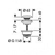 HANSGROHE - Bonde Push-open pour mitigeurs lavabo et bidet, finition Finishplus, Blanc Mat (50100700) - vignette