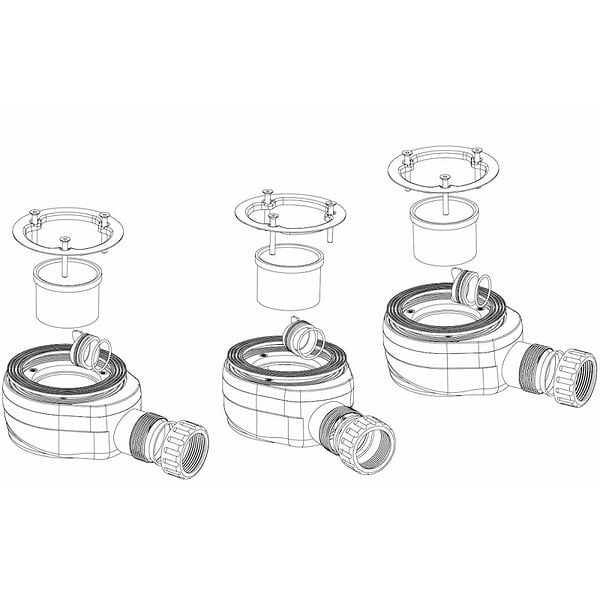 SIKO - Multi siphon pour receveur de douche - large