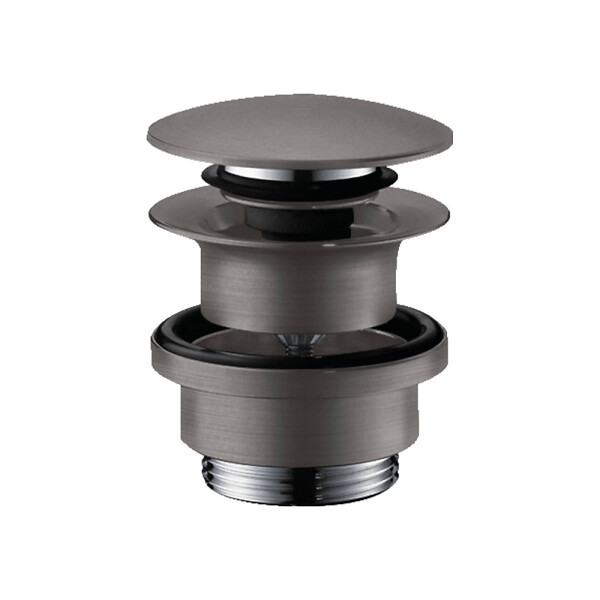 HANSGROHE - Bonde Push-open pour mitigeurs lavabo et bidet, finition Finishplus, Noir chromé (50100340) - large