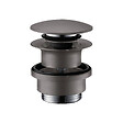 HANSGROHE - Bonde Push-open pour mitigeurs lavabo et bidet, finition Finishplus, Noir chromé (50100340) - vignette