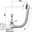 ALCA - Siphon pour baignoire, vidange, noir mat (A55BLACK) - vignette