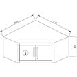 VITO - Meuble d'angle Armoire Modulable Atelier Gris Anthracite Combo VITO - vignette