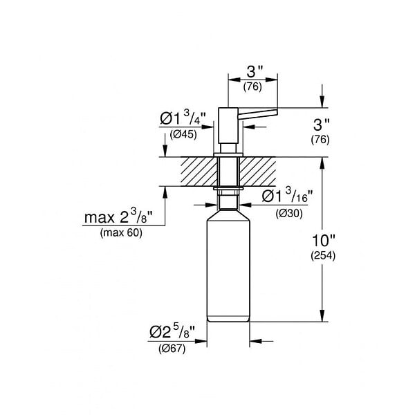 GROHE - Distributeur de savon liquide COSMOPOLITAN GROHE 40535000 - 500 ml - large