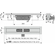 ALCA - APZ26 Professional Drain de douche avec bord pour grilles complètes (APZ6-550) - vignette