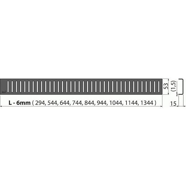 ALCA - Alca Grille pour caniveau, Noir mat (PURE-950BLACK) - large