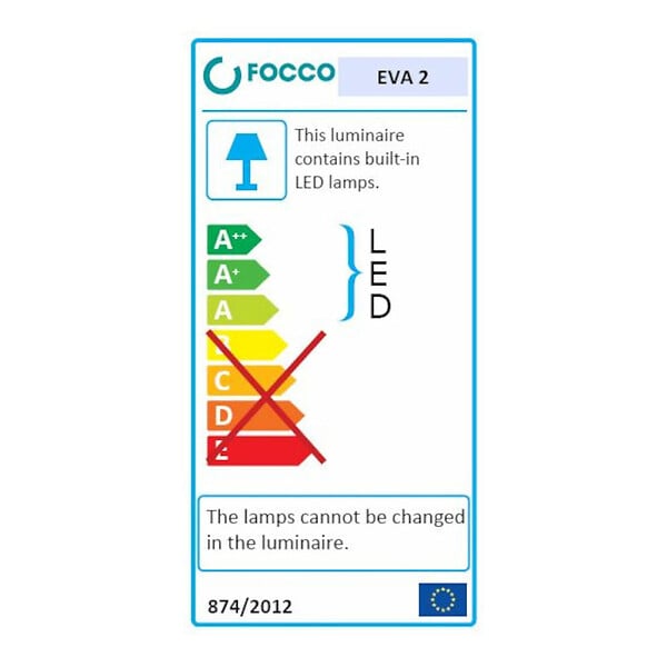 FOCCO - Applique pour miroir LED 23x4,1 cm 4000 K blanc, 6 W, IP44, chrome (EVA2LED) - large