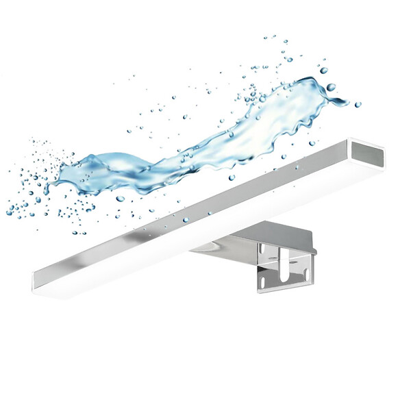 FOCCO - Applique pour miroir LED Esther 28x2,9 cm 5700 K blanc, 6 W, IP44, chrome (ESTHER280NEW) - large