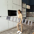 HOSTRÃ–M - Escabeau 8 marches DURA pliable, marchepied léger en aluminium, hauteur plateforme 162cm, pieds antidérapants, charge 150kg, garantie 5 ans Hoström - vignette