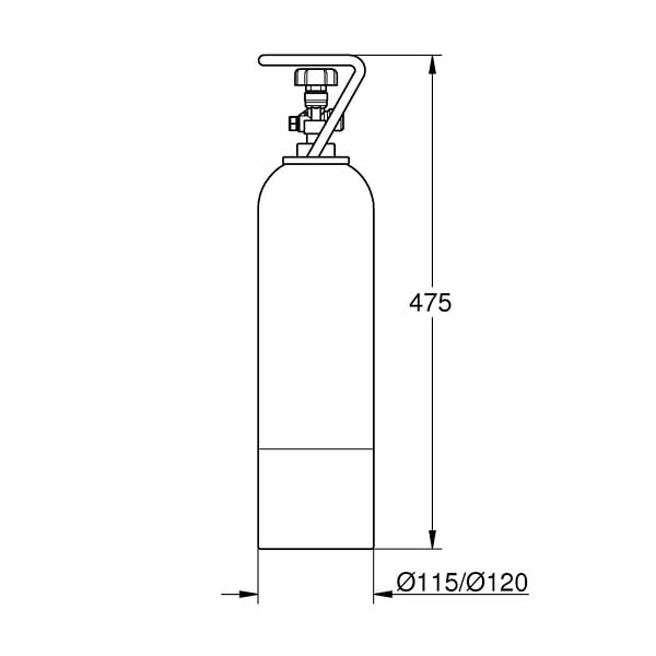 GROHE - Grohe Blue kit de démarrage bouteille 2 kg CO2 (G40423000) - large