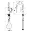HANSGROHE - Focus M41 Mitigeur de cuisine 240 noir mat, avec douchette extractible 2 jets (31815670) - vignette