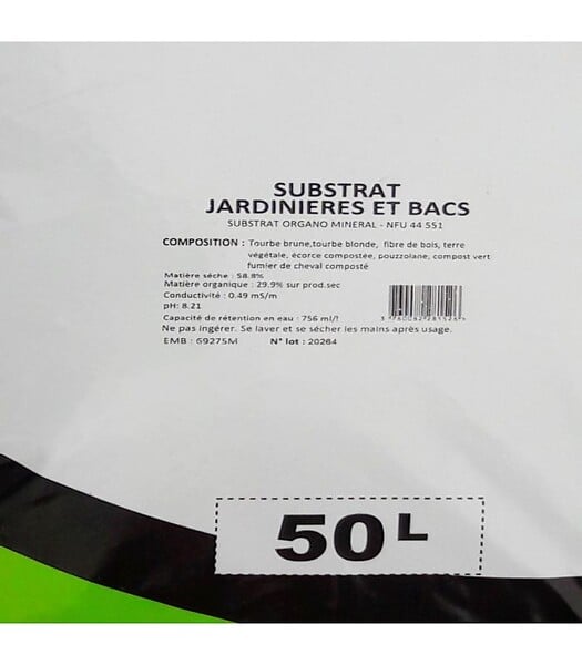 RACINE - Substrat jardinières et bacs, 10 sacs de 50 litres - PRO11-10x50 - large