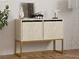 HABITAT ET JARDIN - Buffet en bois "Zermat" - 90 x 34 x 70 cm - Travertin - vignette