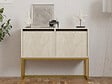 HABITAT ET JARDIN - Buffet en bois "Zermat" - 90 x 34 x 70 cm - Travertin - vignette