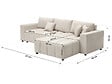 HABITAT ET JARDIN - Canapé d'angle convertible style bubble tissu chenille "George" 4 places - Beige - vignette