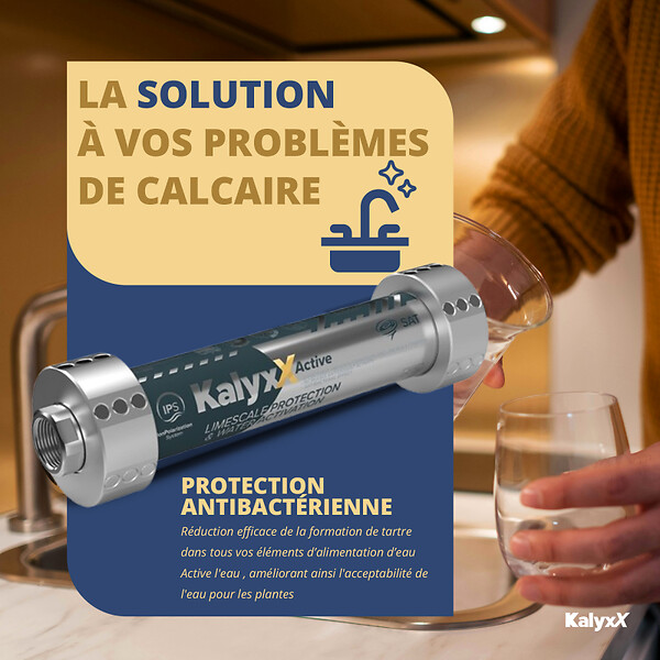SWISS AQUA TECHNOLOGIES - Swiss Aqua Technologies Adoucisseur d'eau Anticalcaire Antibacterien innovant IPS Kalyxx Active G1 " femelle (IPSKXAG1) - large