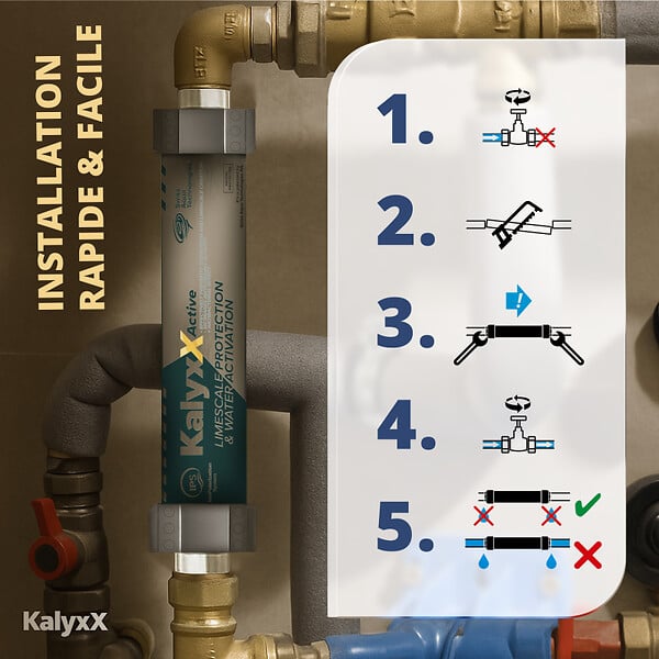 SWISS AQUA TECHNOLOGIES - Swiss Aqua Technologies Adoucisseur d'eau Anticalcaire Antibacterien innovant IPS Kalyxx Active G1/2 " femelle (IPSKXAG12) - large
