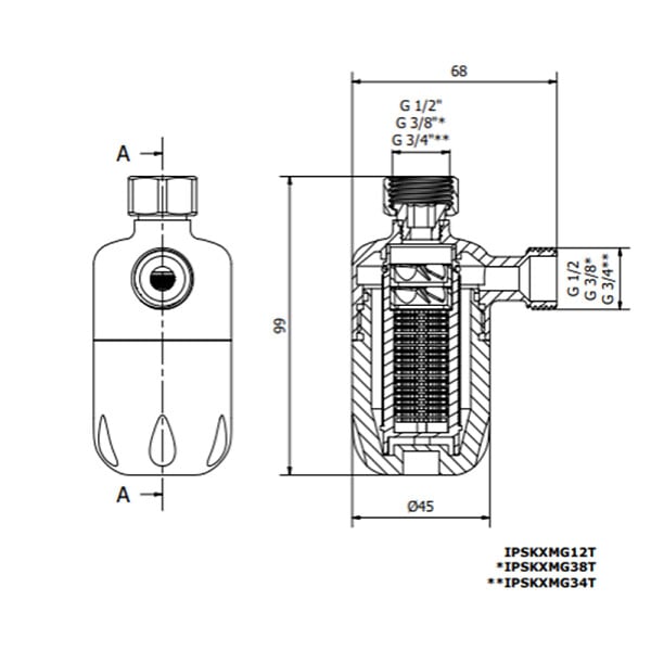 SWISS AQUA TECHNOLOGIES - Adoucisseur d'eau Anticalcaire Antibacterien innovant IPS 100 Kalyxx MINI G 3/8" femelle (IPSKXMG38T) - large