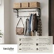 TECTAKE - Porte-manteau à suspendre Westwood Bois clair industriel, Chêne Sonoma - vignette