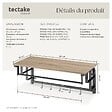 TECTAKE - Porte-manteau à suspendre Westwood Bois clair industriel, Chêne Sonoma - vignette