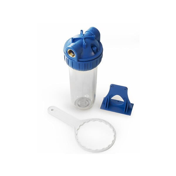 SWISS AQUA TECHNOLOGIES - Bol transparent avec raccord en laiton 3/4" pour filtres universels 10" (SATHF34) - large
