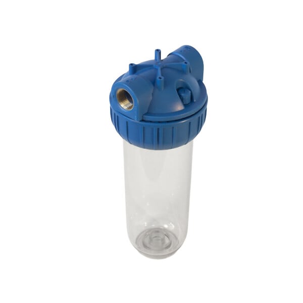 SWISS AQUA TECHNOLOGIES - Bol transparent avec raccord en laiton 3/4" pour filtres universels 10" (SATHF34) - large