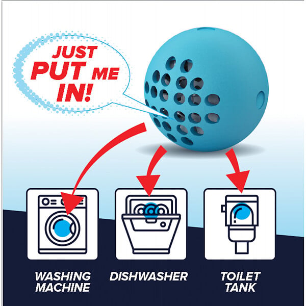 SWISS AQUA TECHNOLOGIES - IPS WashBall : solution anticalcaire et économique pour lave-vaisselle et lave-linge (SWB) - large