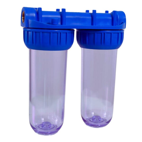 SWISS AQUA TECHNOLOGIES - Swiss Aqua Technologies Double filtre transparent 1", pour un traitement de l'eau deux fois plus efficace (SATHF1D) - large