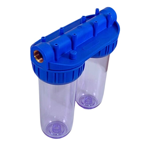 SWISS AQUA TECHNOLOGIES - Swiss Aqua Technologies Double filtre transparent 1", pour un traitement de l'eau deux fois plus efficace (SATHF1D) - large