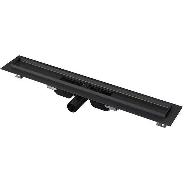 ALCA - Alca Caniveau de douche avec bordure pour grille 950 mm, Noir Mat (APZ101BLACK-950) - large