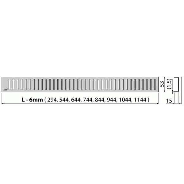 ALCA - Grille d'évacuation 75cm en acier inoxydable (PURE-750L) - large