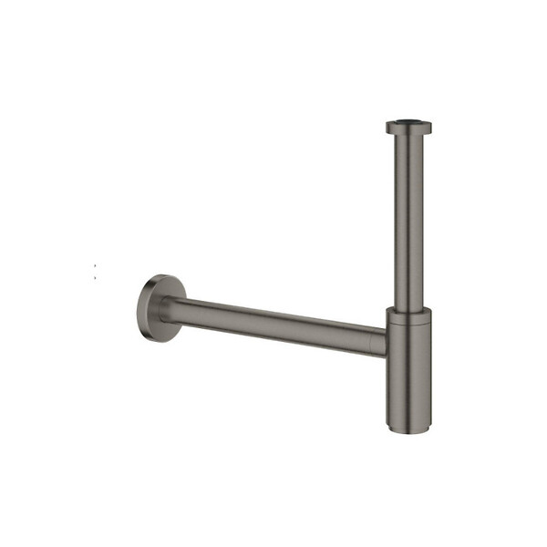 GROHE - Lavabo siphon 5/4 DN32 Grohe brossé Hard Graphite laiton (28912AL0) - large