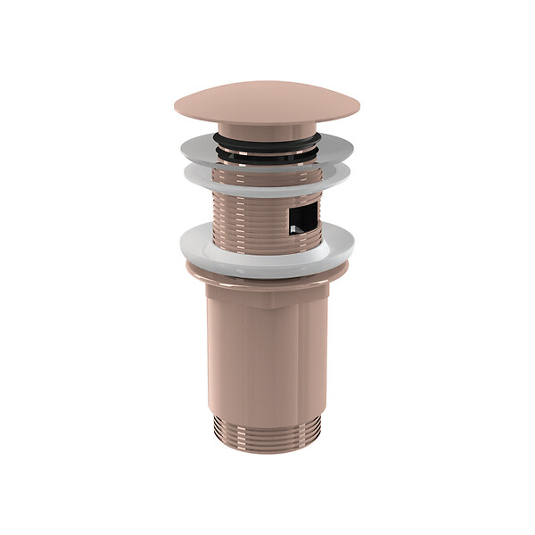 ALCA - Bonde pour lavabo clic-clac 5/4 " Avec trop-plein, Rose Gold (A392-RG-P) - large