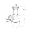 NICOLL - Easyphon Siphon d'évier Bi-matière avec joint intégré 6/4", rosace et tuyau de vidange (0202075) - vignette