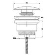 OPTIMA - Bonde clic-clac chromée pour lavabo avec trop-plein – G 5/4" – Optima (VF785CR) - vignette