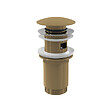 ALCA - Bonde pour lavabo clic-clac 5/4 " Avec trop-plein, Gold brossé (A392-G-B) - vignette
