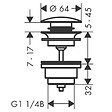HANSGROHE - Push-Open, bonde clic-clac (50100000) - vignette