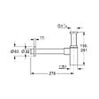 GROHE - Siphon en laiton pour lavabo, Technologie StarLight éclatant et durable, Hard Graphite brossé (40564AL0) - vignette