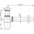 ALCA - Alca Siphon pour lavabo DN32 avec écrou de raccord 5/4, métal (A431) - vignette