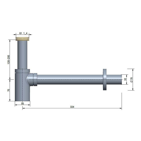 SWISS AQUA TECHNOLOGIES - Swiss Aqua Technologies Siphon pour lavabo laiton noir mat  (SIFMBL) - large