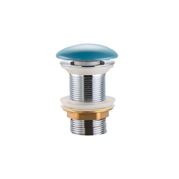 SWISS AQUA TECHNOLOGIES - Bonde à écoulement libre Infinitio 5/4" sans trop-plein pour lavabos et vasques, bleu mat (PZATKALBLM) - large
