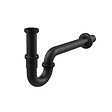 ALCA - Siphon pour évier DN32 en forme "U" avec écrou raccord 5/4, noir mat (A4320BLACK) - vignette