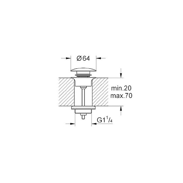 GROHE - Bonde de vidage (65807000) - large