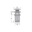 ALCA - Bonde pour lavabo clic-clac 5/4 " Avec trop-plein, Gun métal brossé (A392-GM-B) - vignette