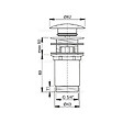 ALCA - Bonde pour lavabo clic-clac 5/4 " Avec trop-plein (A392B) - vignette