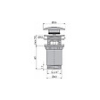 ALCA - Bonde pour lavabo clic-clac 5/4 " Avec trop-plein, Rose Gold brossé (A392-RG-B) - vignette