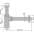 ALCA - Alca Siphon pour lavabo DN32, Gold brossé (A400-G-B) - vignette