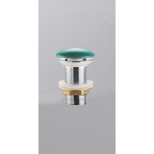 SWISS AQUA TECHNOLOGIES - Bonde à écoulement libre Infinitio 5/4" sans trop-plein pour lavabos et vasques, vert mat (PZATKALGEM) - large