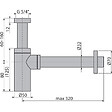 ALCA - Alca Siphon pour lavabo DN32, Nickel (A400-N-P) - vignette
