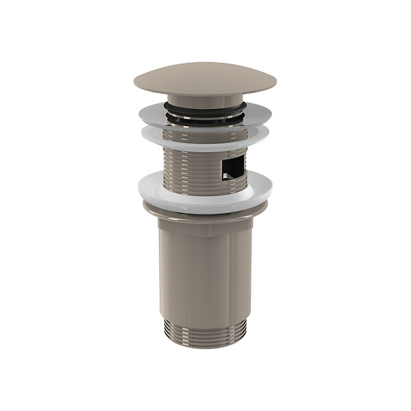 ALCA - Bonde pour lavabo clic-clac 5/4 " Avec trop-plein, Nickel (A392-N-P) - large