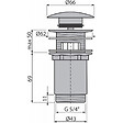 ALCA - Bonde pour lavabo clic-clac 5/4 " Avec trop-plein, Nickel (A392-N-P) - vignette